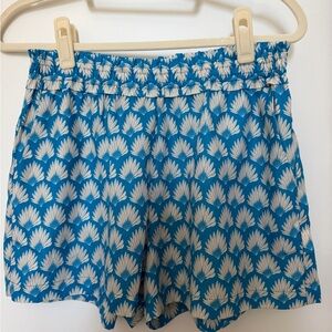 eesome Blue High-Waist Printed Women's Shorts